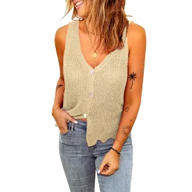 Sleeveless Sweater Knit Top