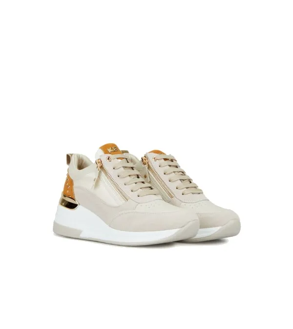 SNEAKERS KEYS DONNA BEIGE K-7621 COD.K7221