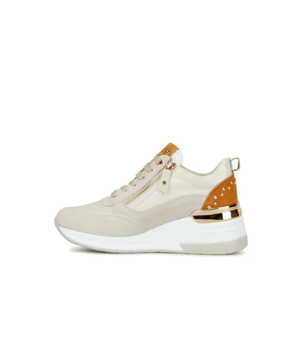 SNEAKERS KEYS DONNA BEIGE K-7621 COD.K7221