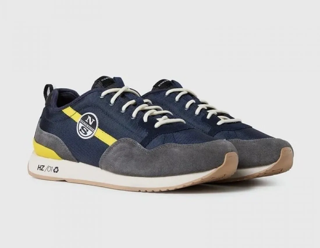 SNEAKERS NORTH SAILS UOMO HORIZON JET NAVY-DK GRAY-YELLOW 013