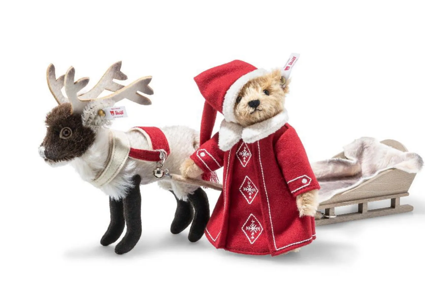 Steiff Limited Edition Teddy Bear & Reindeer Sleigh Set Pre-Order