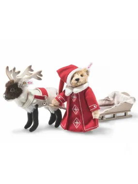 Steiff Limited Edition Teddy Bear & Reindeer Sleigh Set Pre-Order