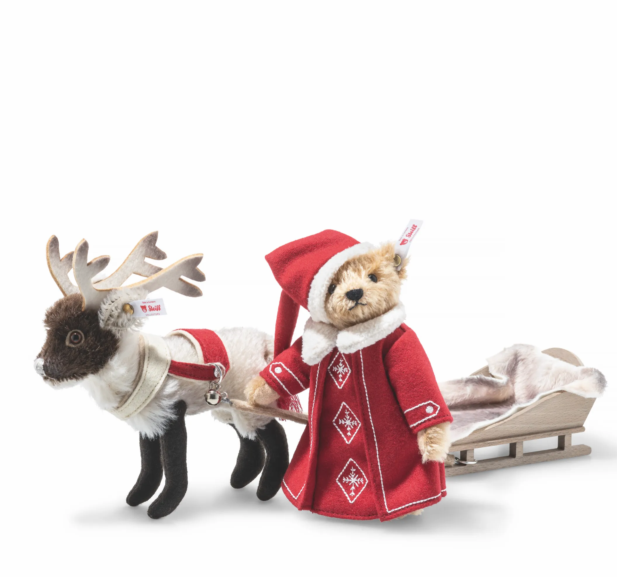 Steiff Limited Edition Teddy Bear & Reindeer Sleigh Set Pre-Order