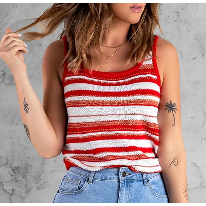 Striped Sweater Knit Tank