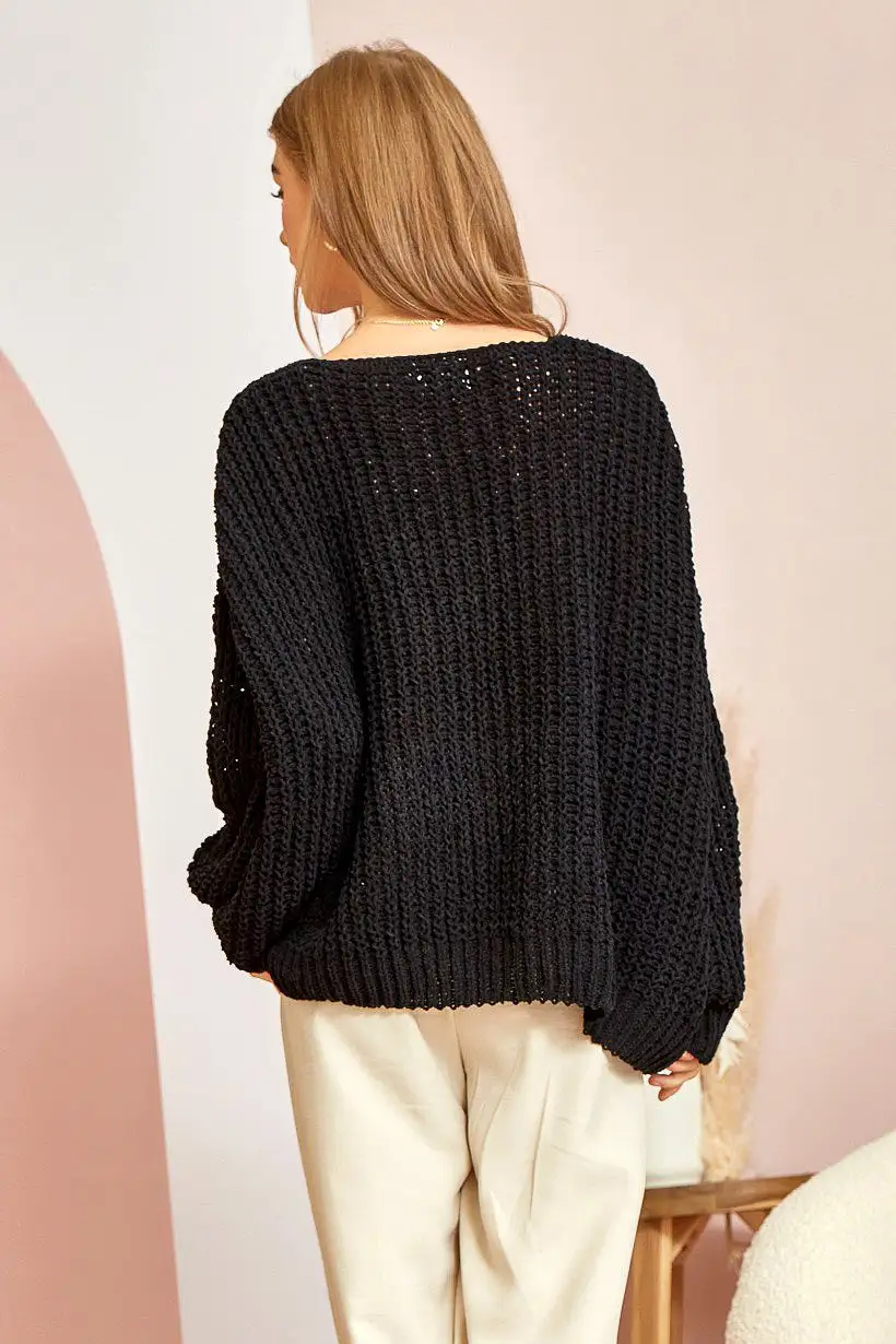 Such a Steal Sweater - Black