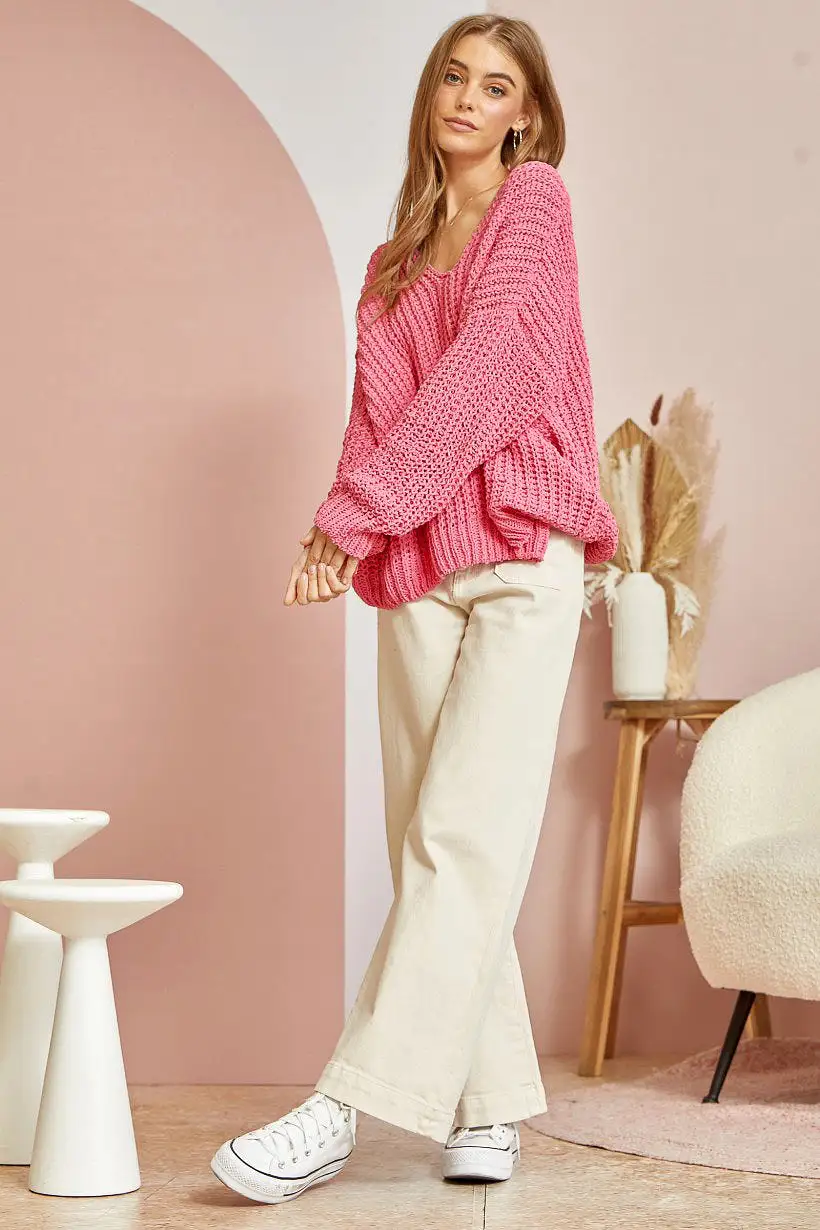 Such a Steal Sweater - Pink