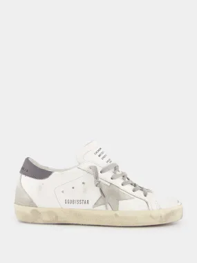 Super-Star Leather Sneakers with Grey Suede Star