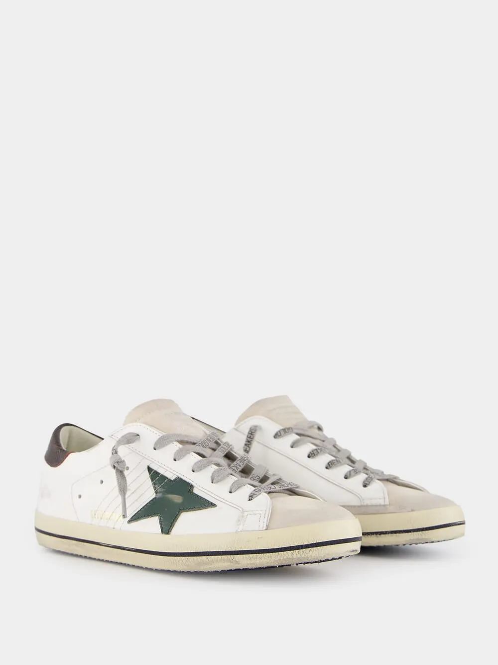 Super Star Sneakers with Lizard Printed Heel