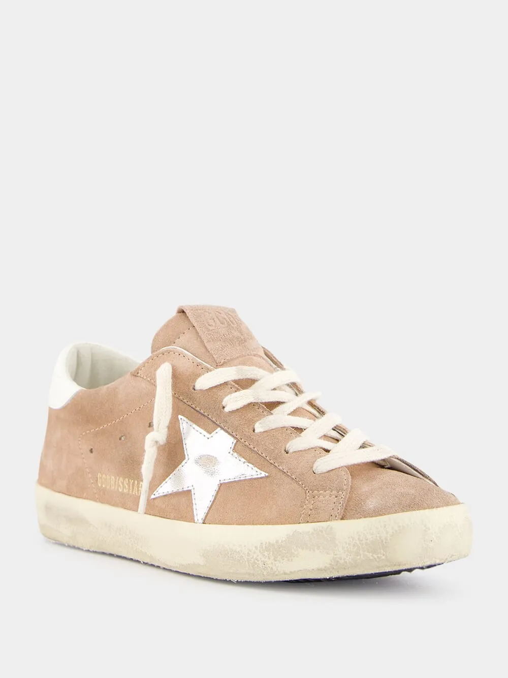 Super-Star Suede Sneakers with Laminated Leather Star