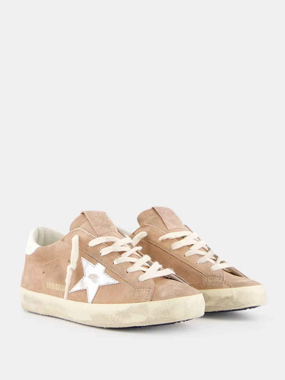 Super-Star Suede Sneakers with Laminated Leather Star