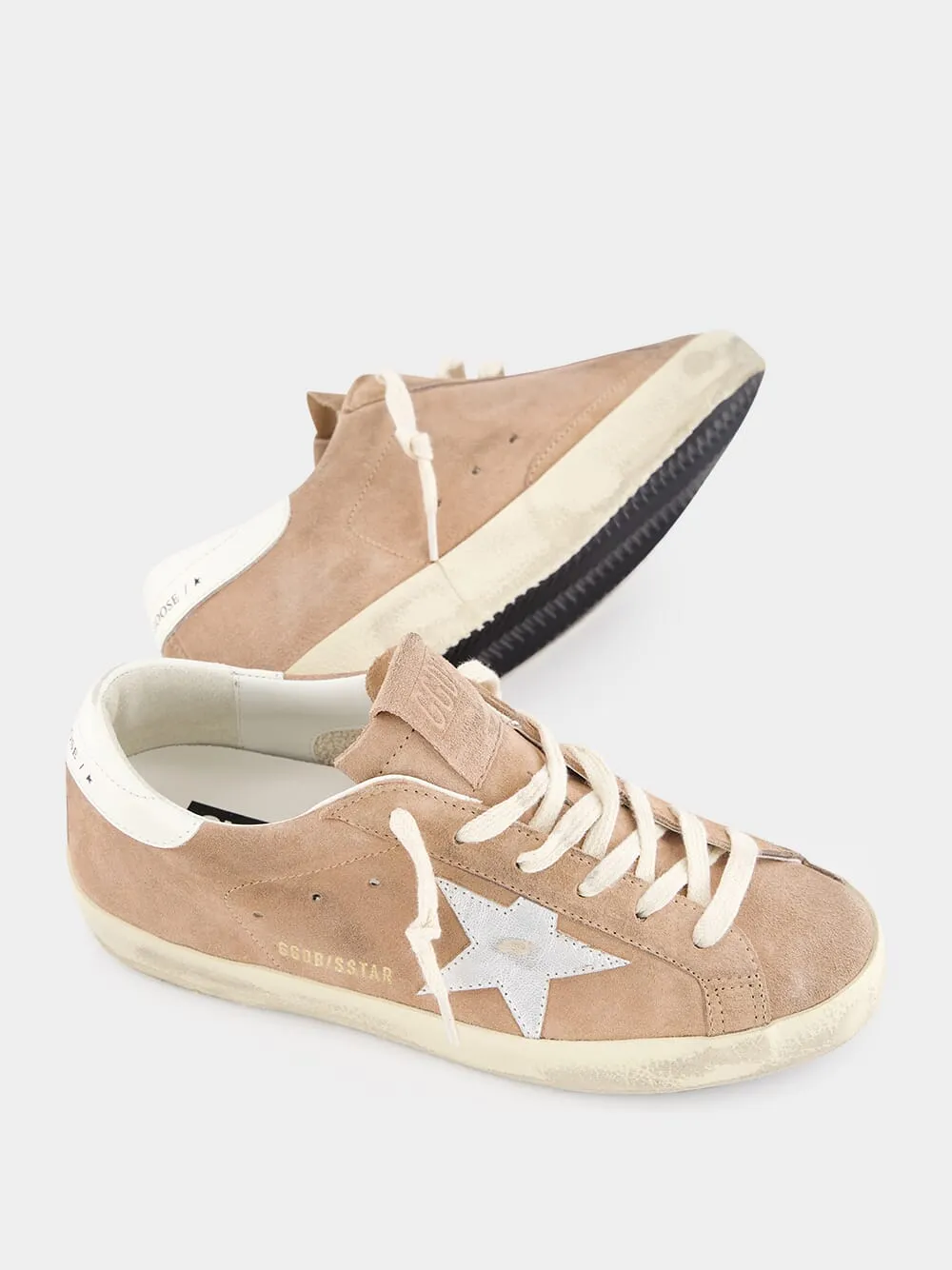 Super-Star Suede Sneakers with Laminated Leather Star