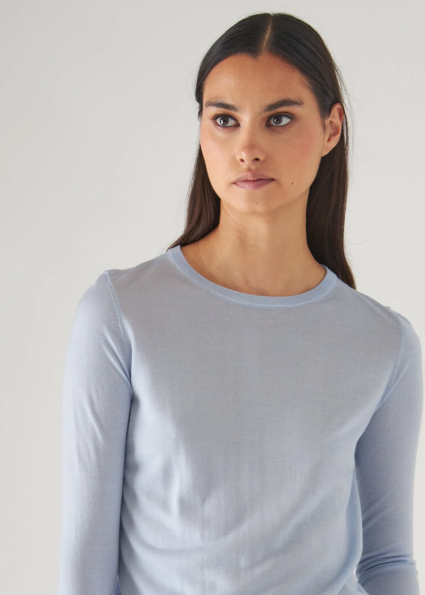 SUPERFINE MERINO LYOCELL CREWNECK SWEATER