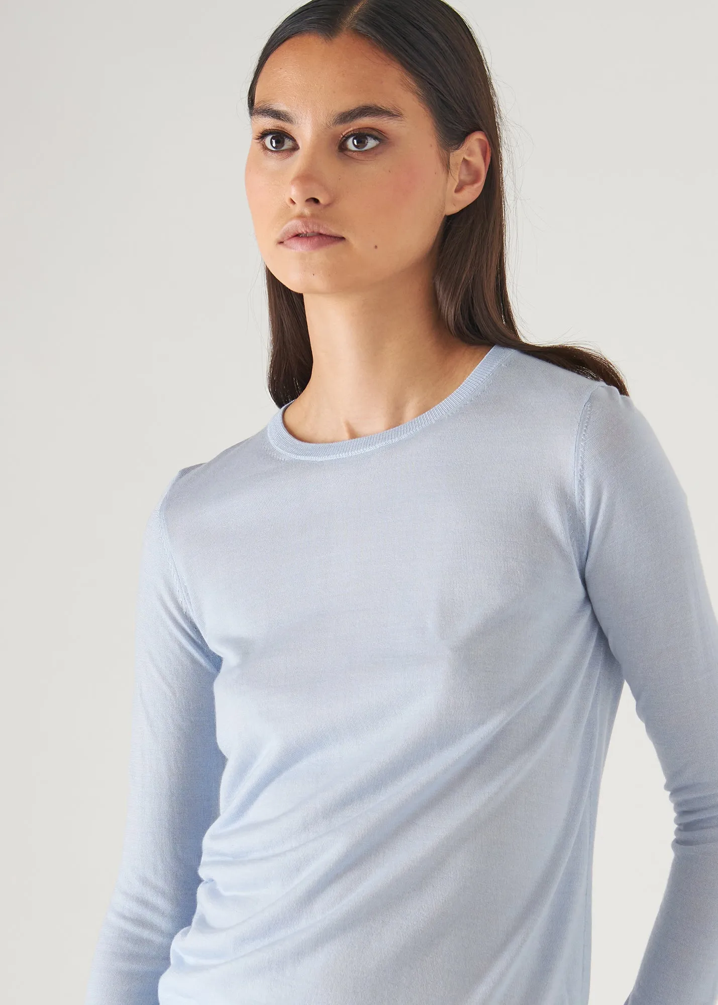 SUPERFINE MERINO LYOCELL CREWNECK SWEATER