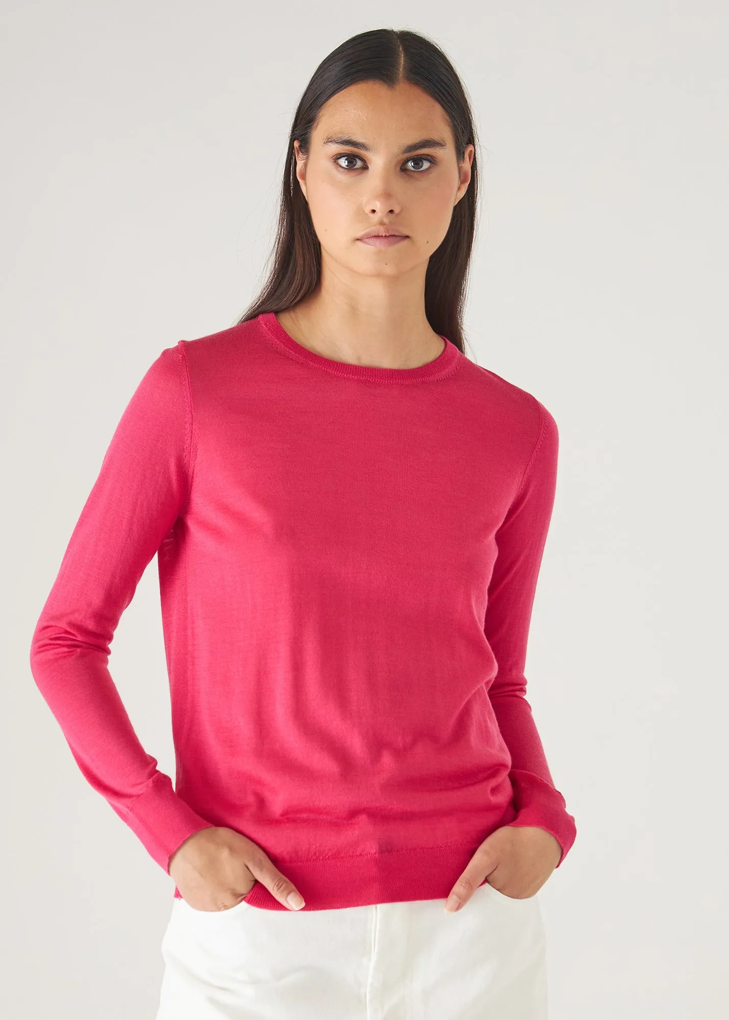 SUPERFINE MERINO LYOCELL CREWNECK SWEATER