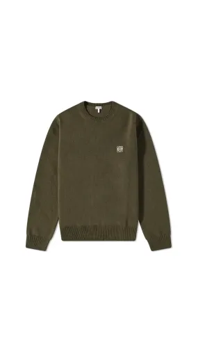 Sweater in Wool - Khaki Green