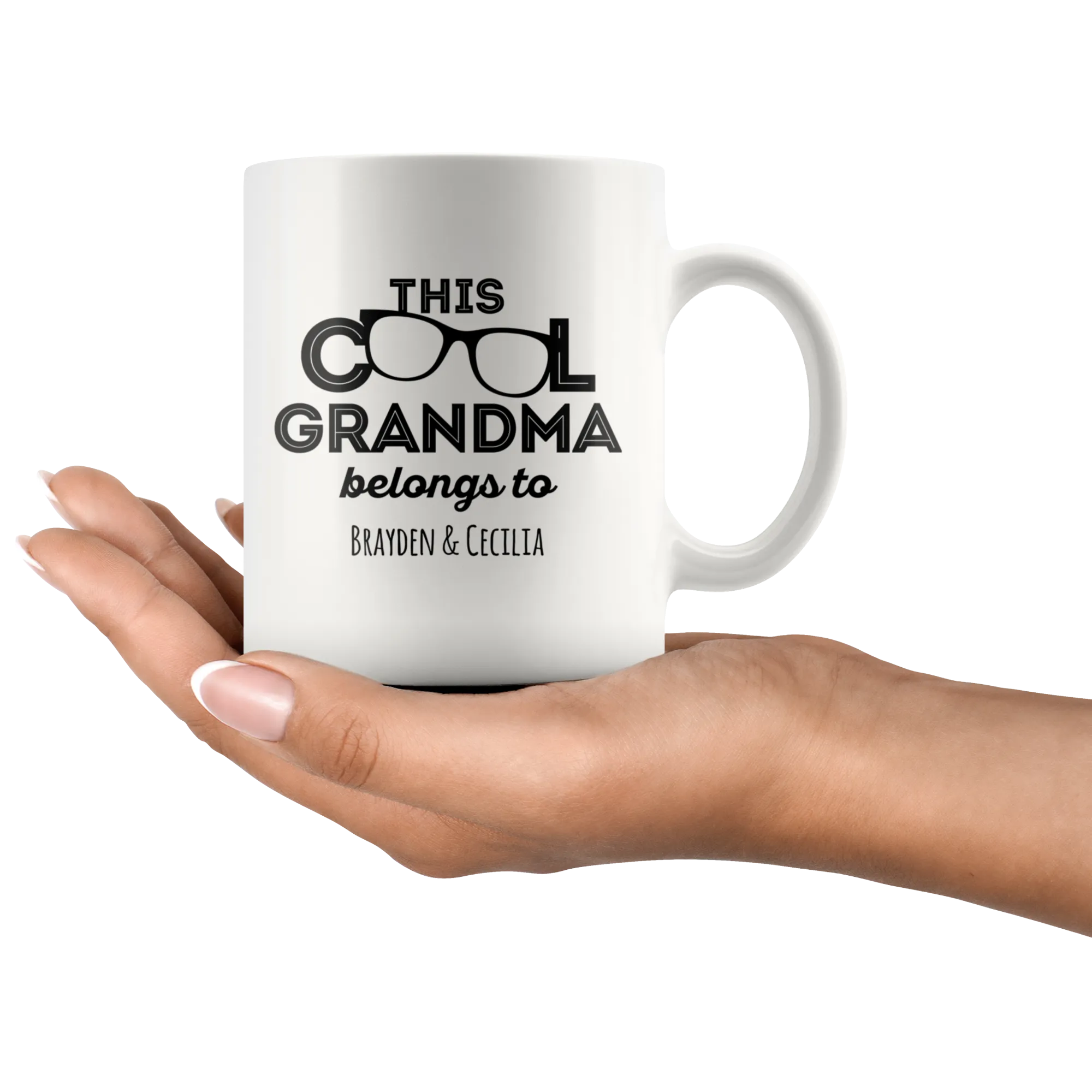 This Cool Grandma Personalized White Ceramic Mug