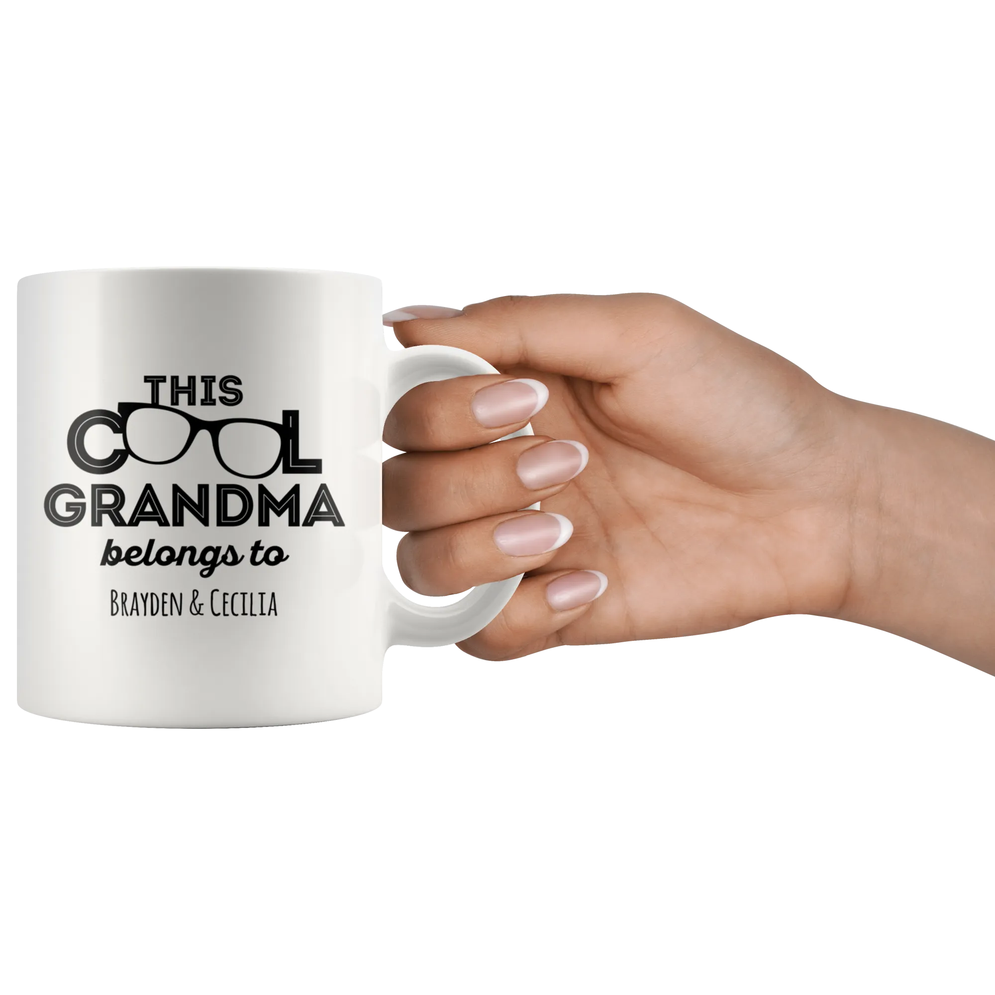 This Cool Grandma Personalized White Ceramic Mug