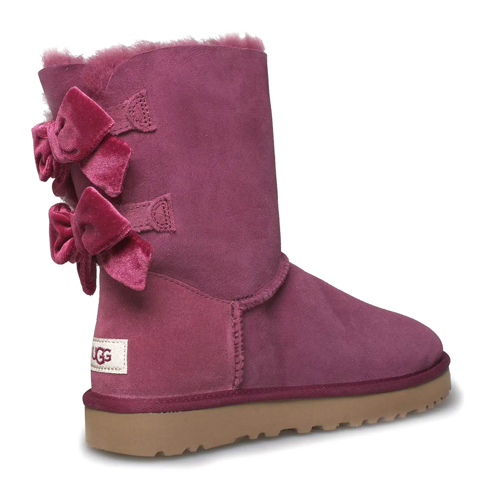 UGG Bailey Bow II Velvet Ribbon Garnet Boots - Women's