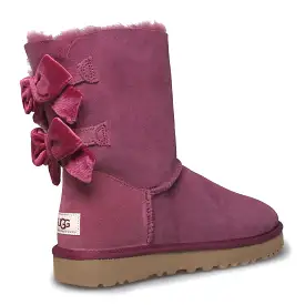 UGG Bailey Bow II Velvet Ribbon Garnet Boots - Women's