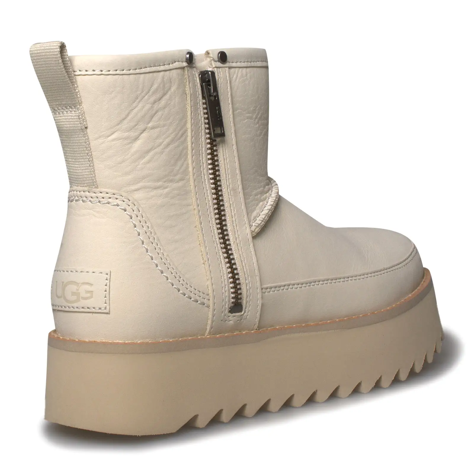 UGG Classic Rebel Biker Mini Bone Boots - Women's