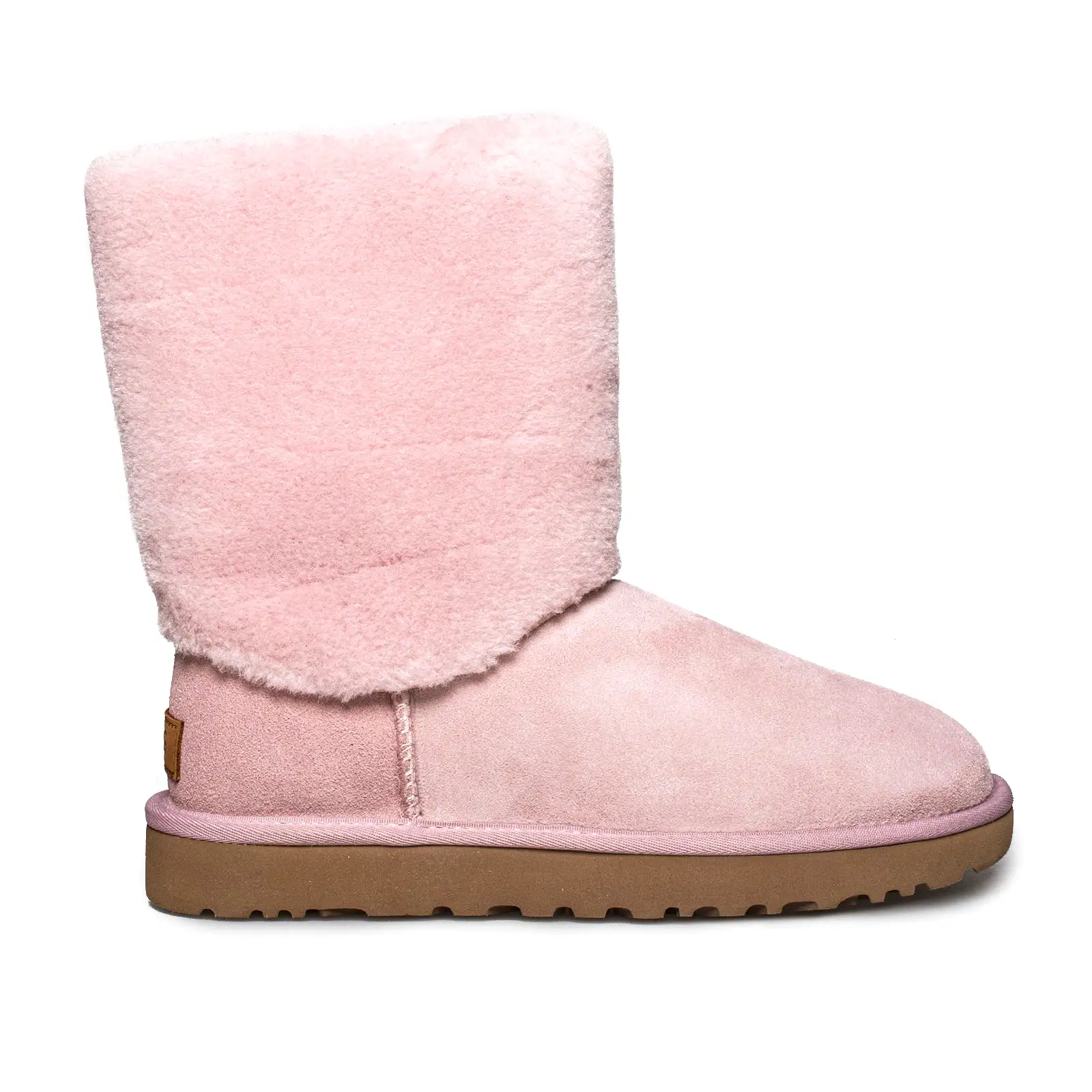 UGG Classic Short II Sherpa Cuff Pink Crystal Boots - Women's