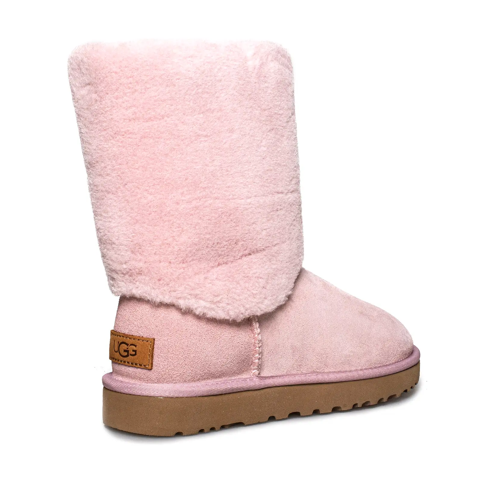 UGG Classic Short II Sherpa Cuff Pink Crystal Boots - Women's