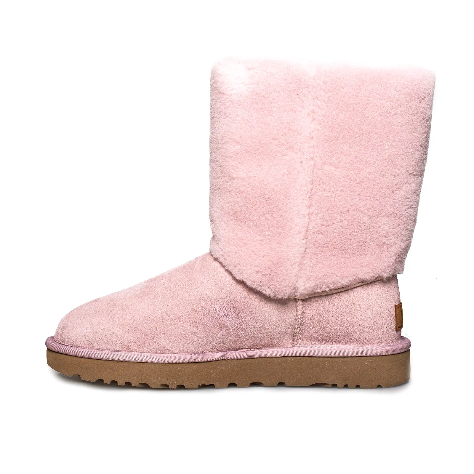 UGG Classic Short II Sherpa Cuff Pink Crystal Boots - Women's