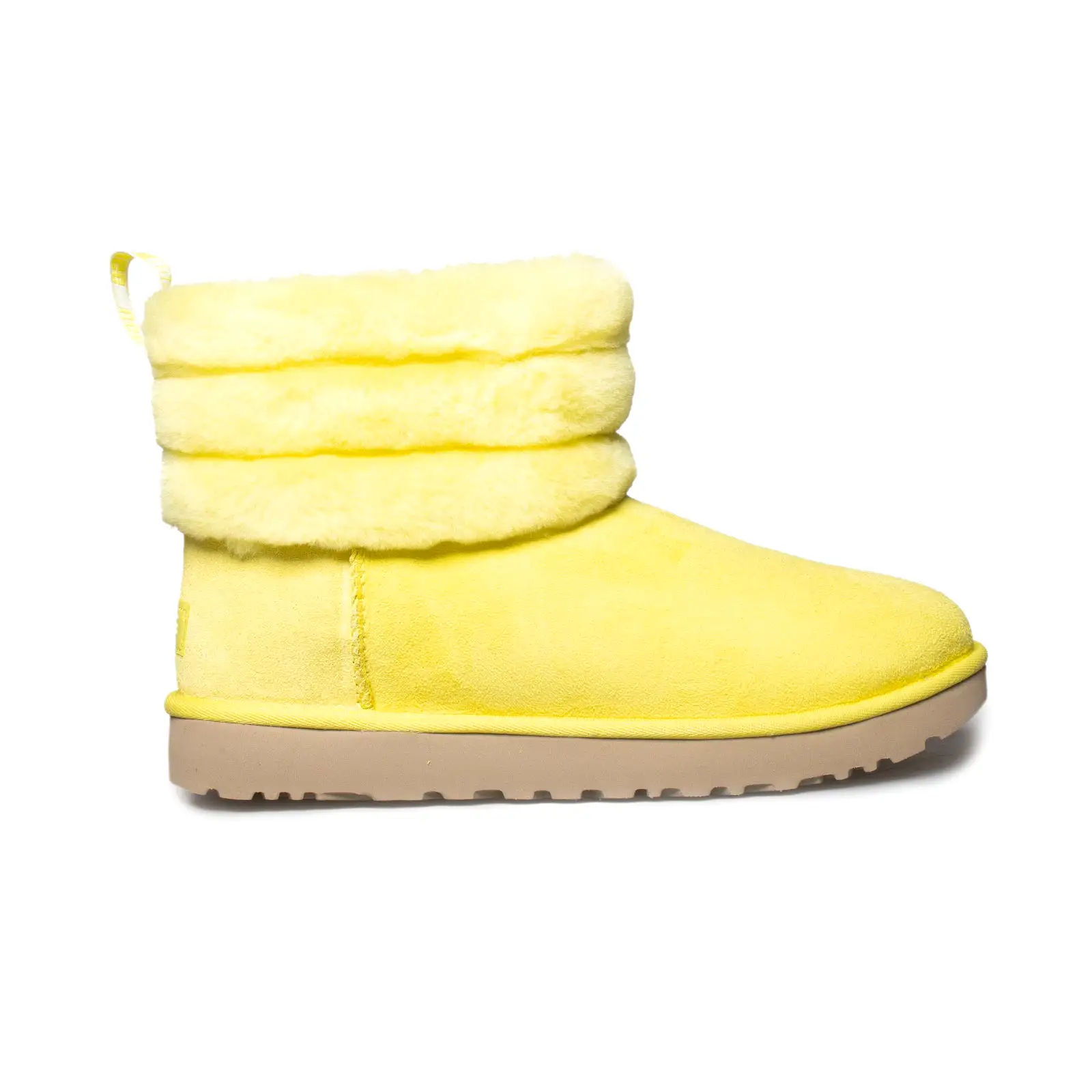 UGG Fluff Mini Quilted Margarita Yellow Boots - Women's