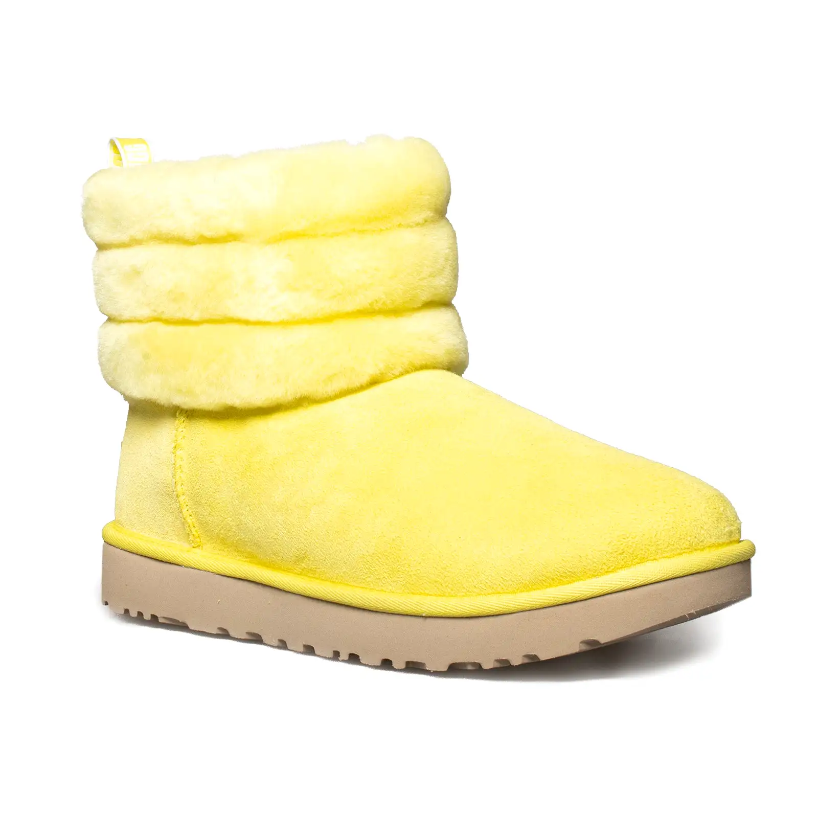 UGG Fluff Mini Quilted Margarita Yellow Boots - Women's