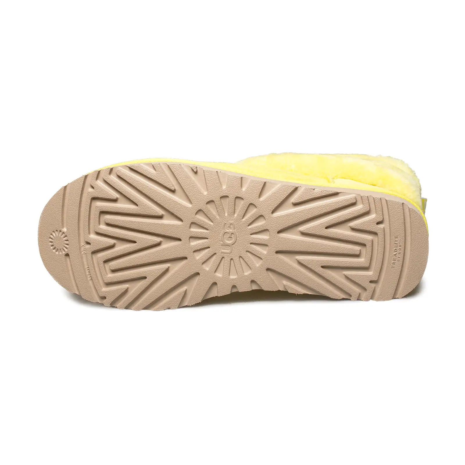 UGG Fluff Mini Quilted Margarita Yellow Boots - Women's