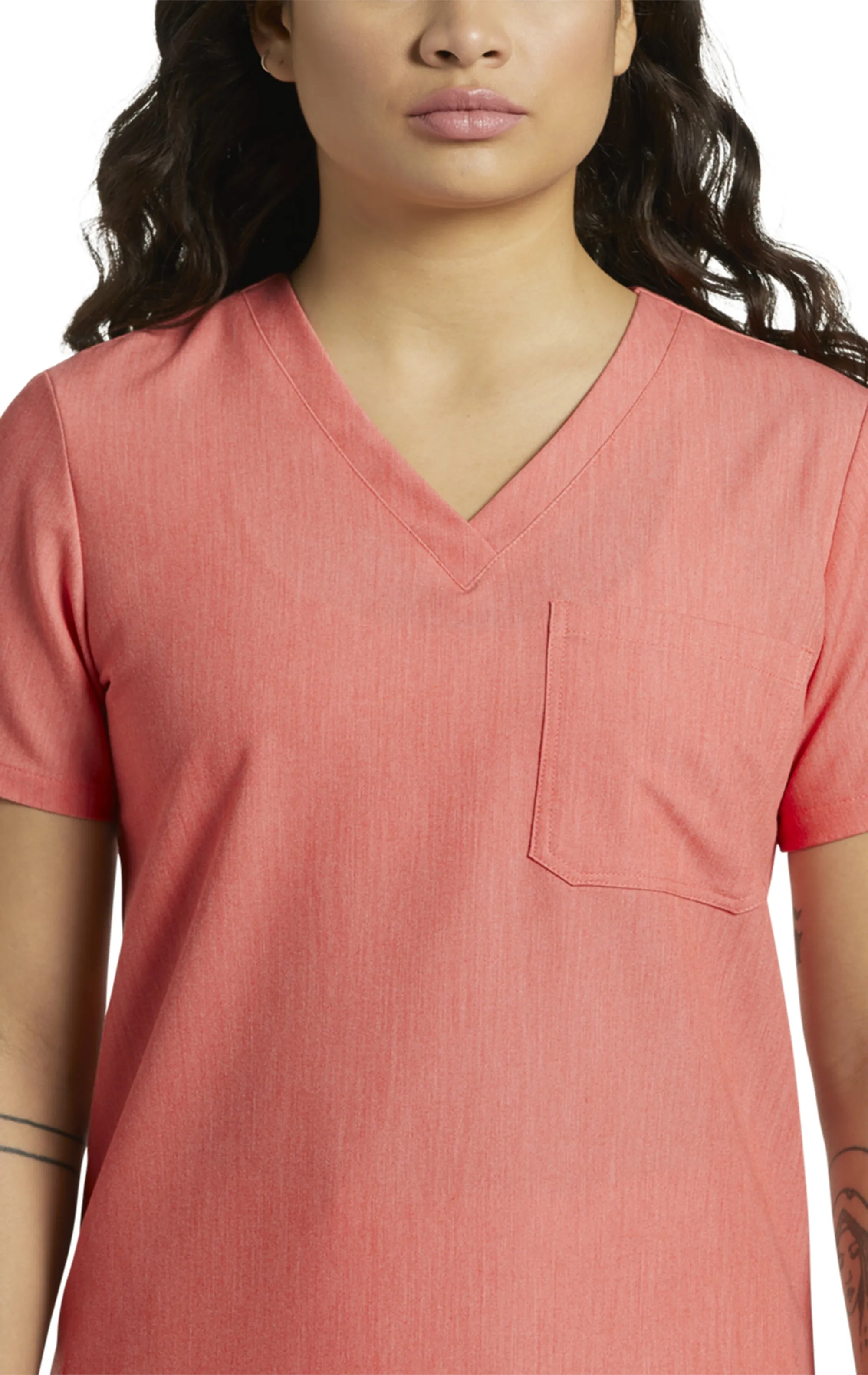 V-Tess One-Pocket V-Neck Top