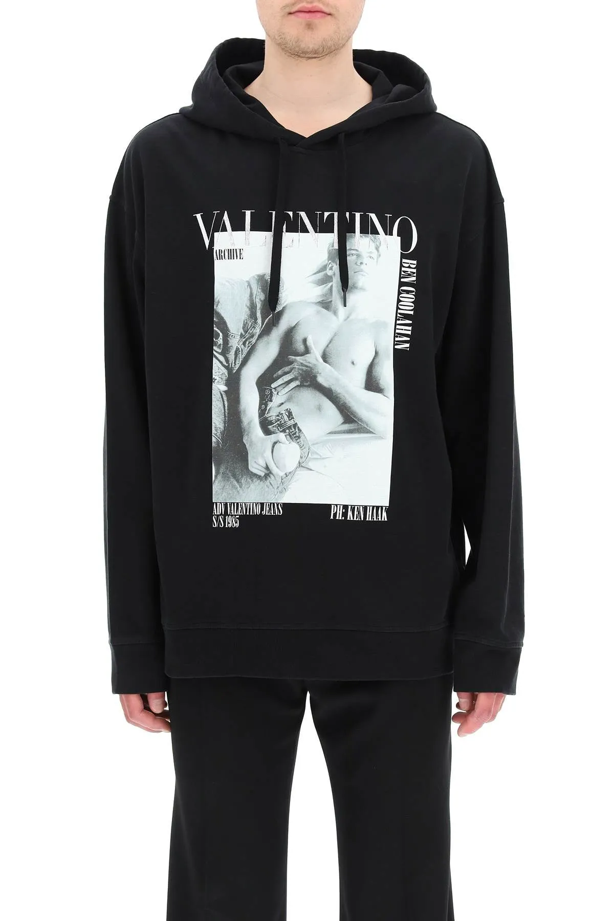 Valentino Graphic Printed Drawstring Hoodie