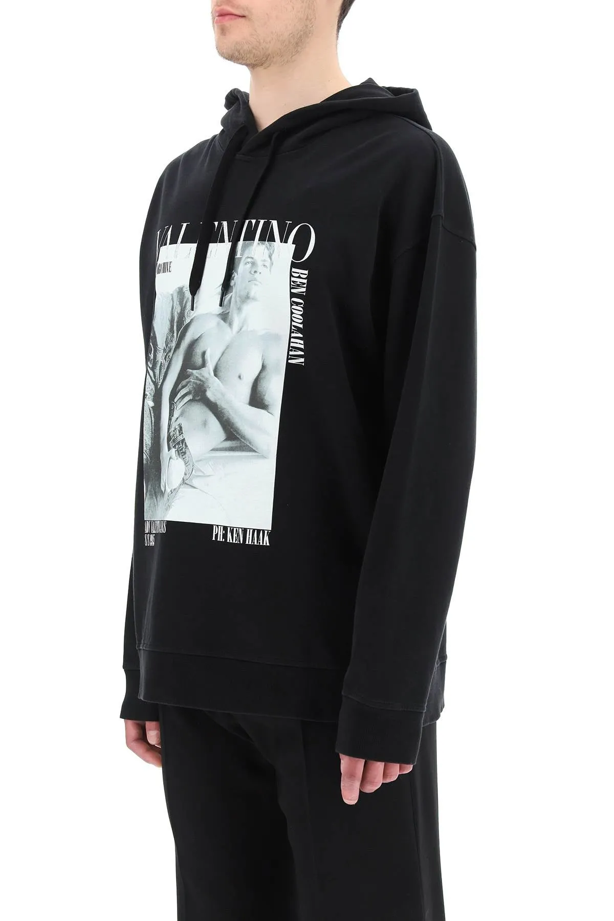 Valentino Graphic Printed Drawstring Hoodie