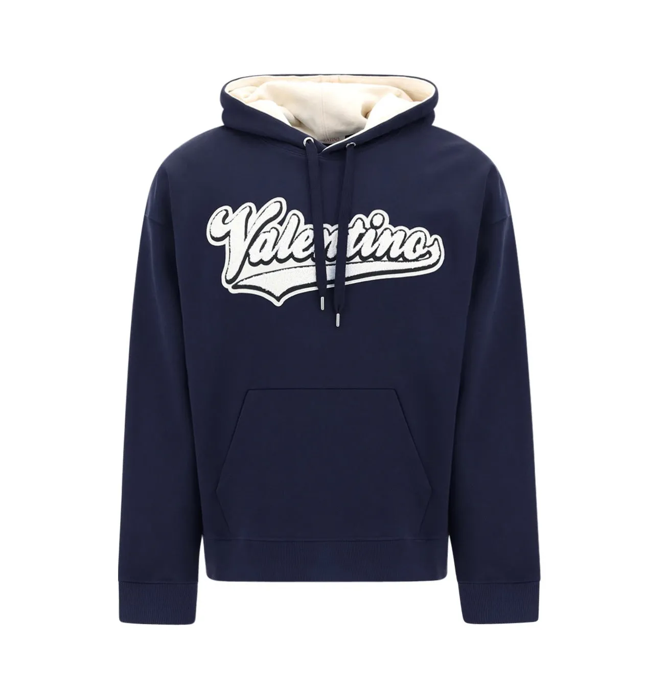 Valentino Logo Flocked Drawstring Hoodie