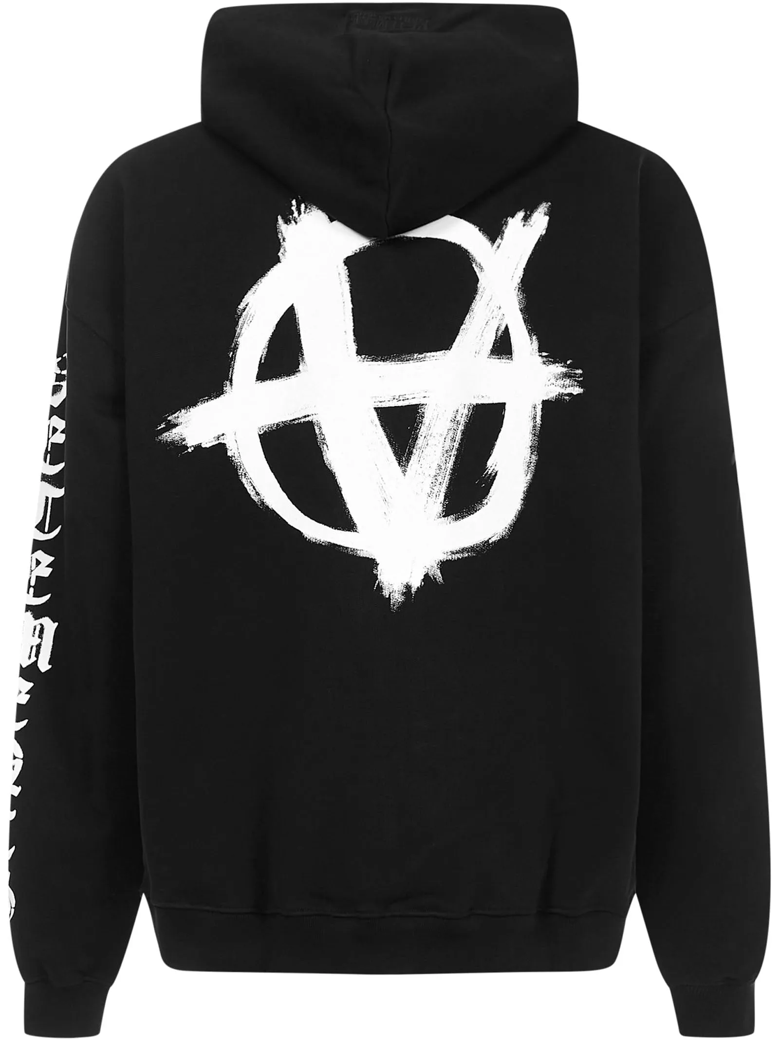 Vetements Double Anarchy Drawstring Hoodie