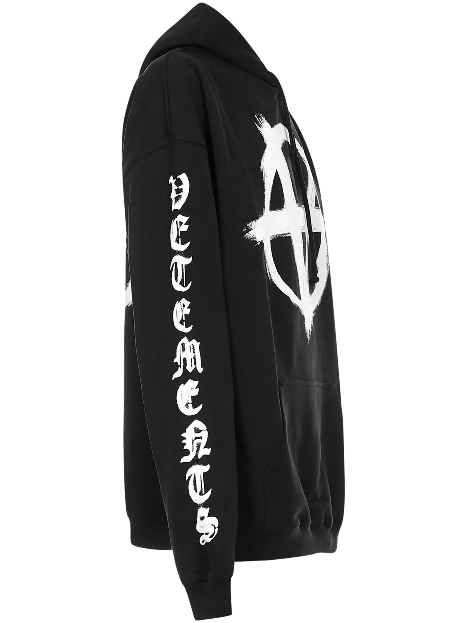 Vetements Double Anarchy Drawstring Hoodie