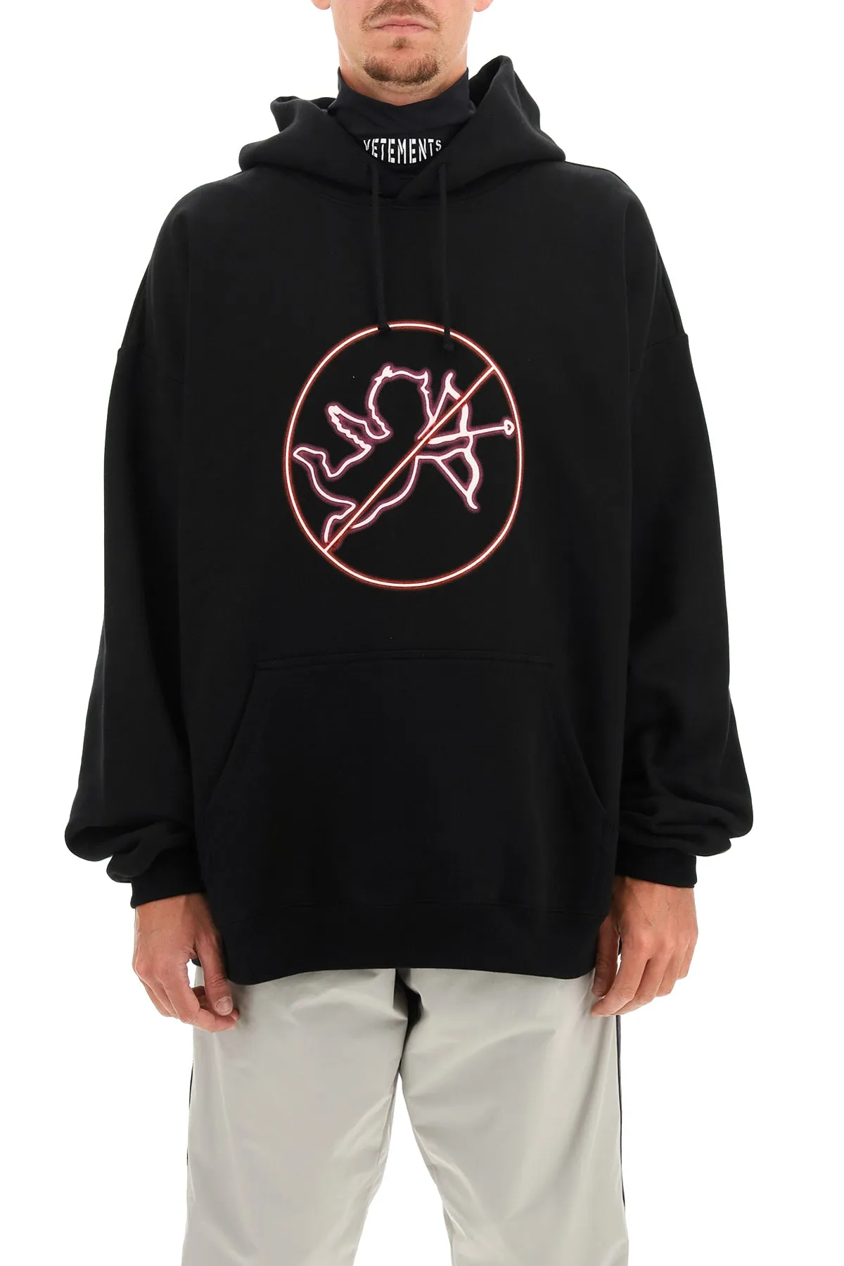 Vetements Graphic Printed Drawstring Hoodie