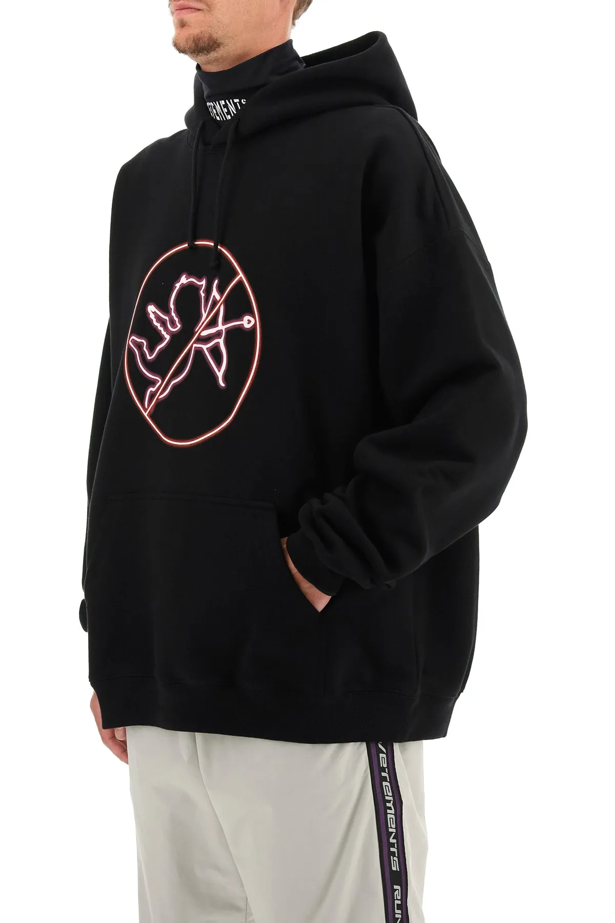 Vetements Graphic Printed Drawstring Hoodie