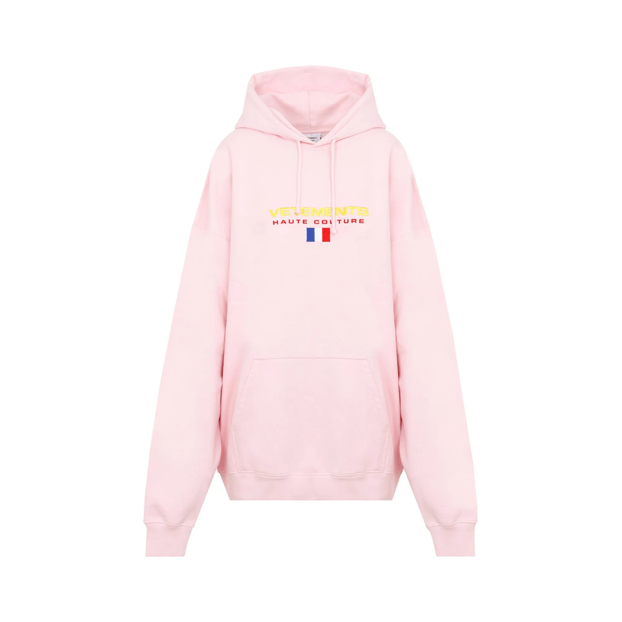 Vetements Logo Embroidered Drawstring Hoodie