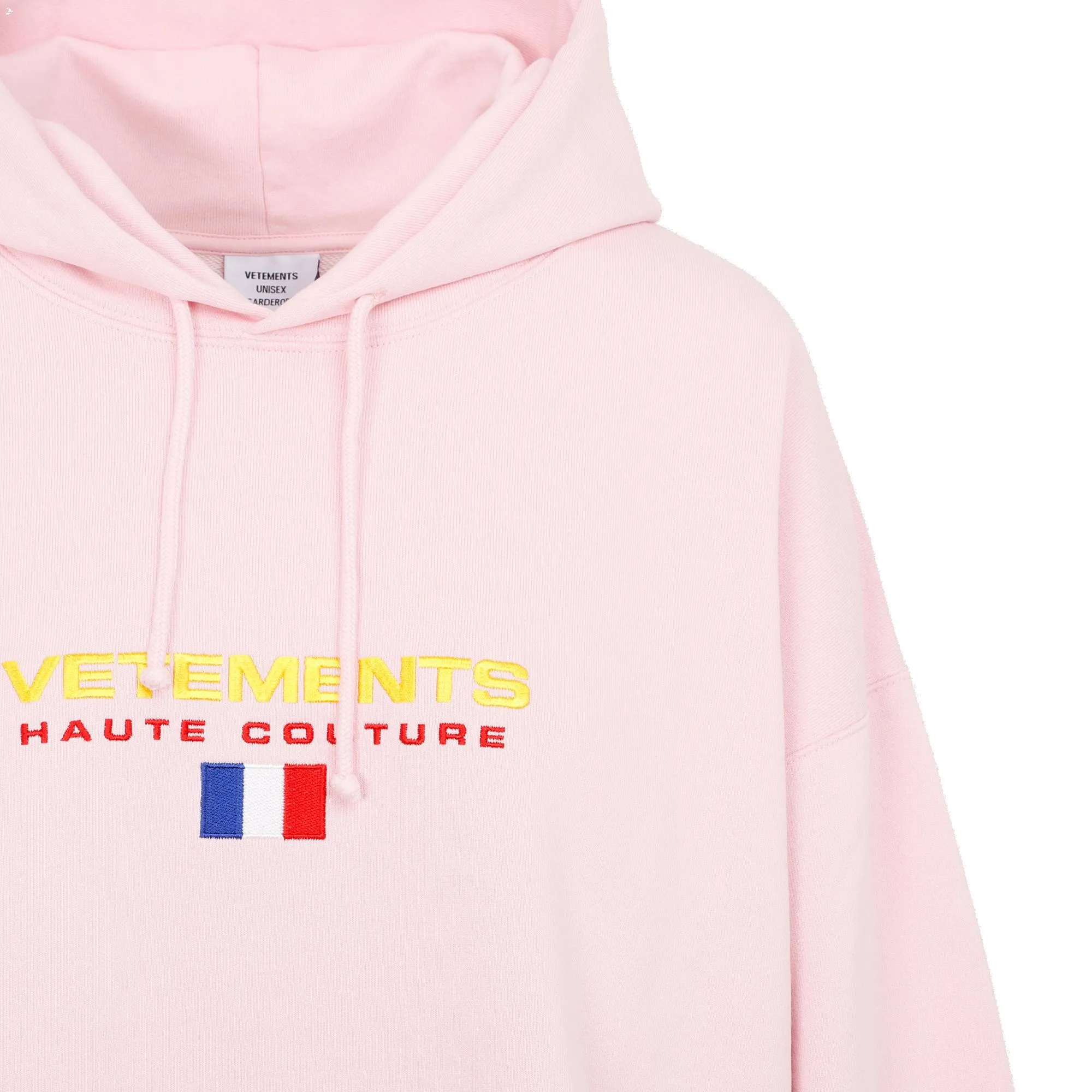 Vetements Logo Embroidered Drawstring Hoodie