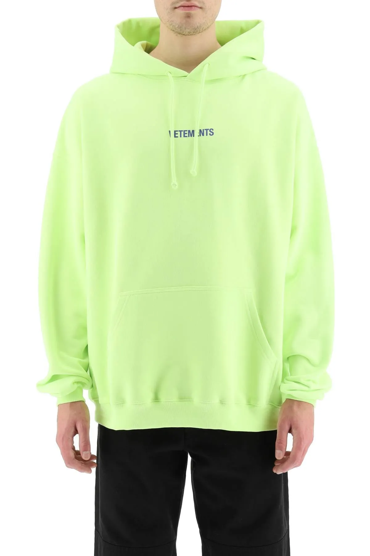 Vetements Logo Printed Drawstring Hoodie