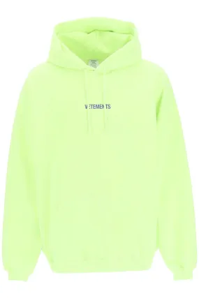 Vetements Logo Printed Drawstring Hoodie