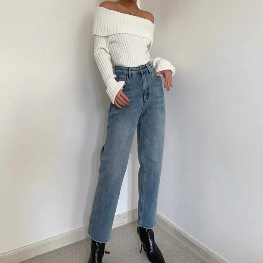 WAVER OFF SHOULDER SWEATER TOP