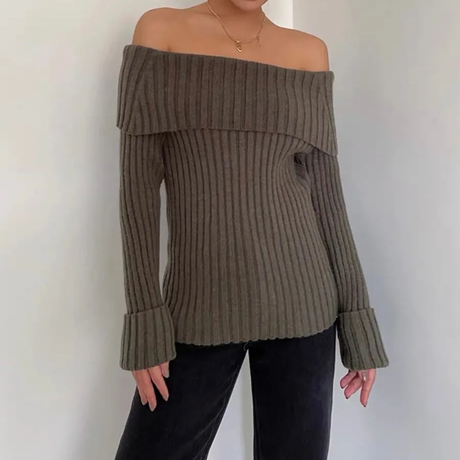 WAVER OFF SHOULDER SWEATER TOP