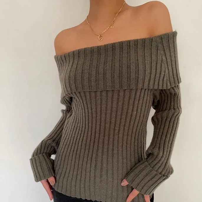 WAVER OFF SHOULDER SWEATER TOP