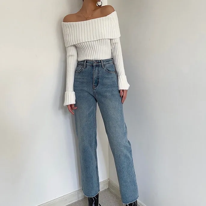 WAVER OFF SHOULDER SWEATER TOP