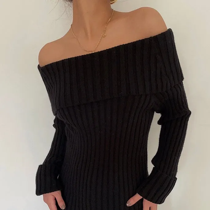 WAVER OFF SHOULDER SWEATER TOP