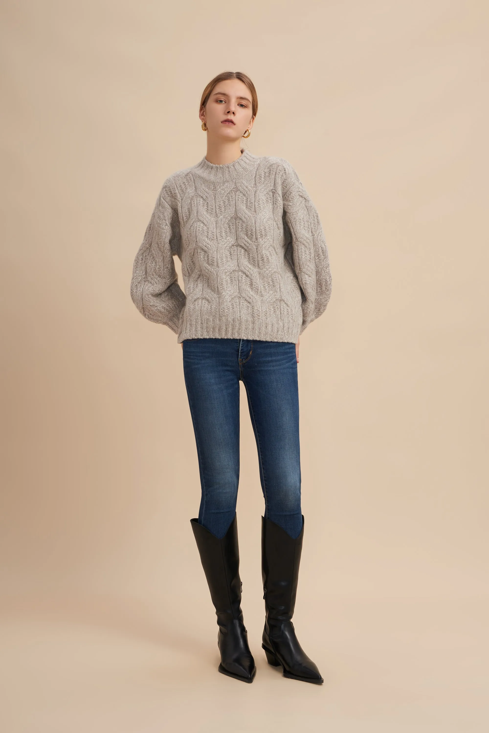 W.Cashmere Scout Cable Knit Sweater