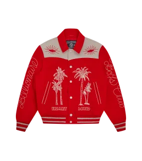 WESTERN VARSITY JACKET - RED