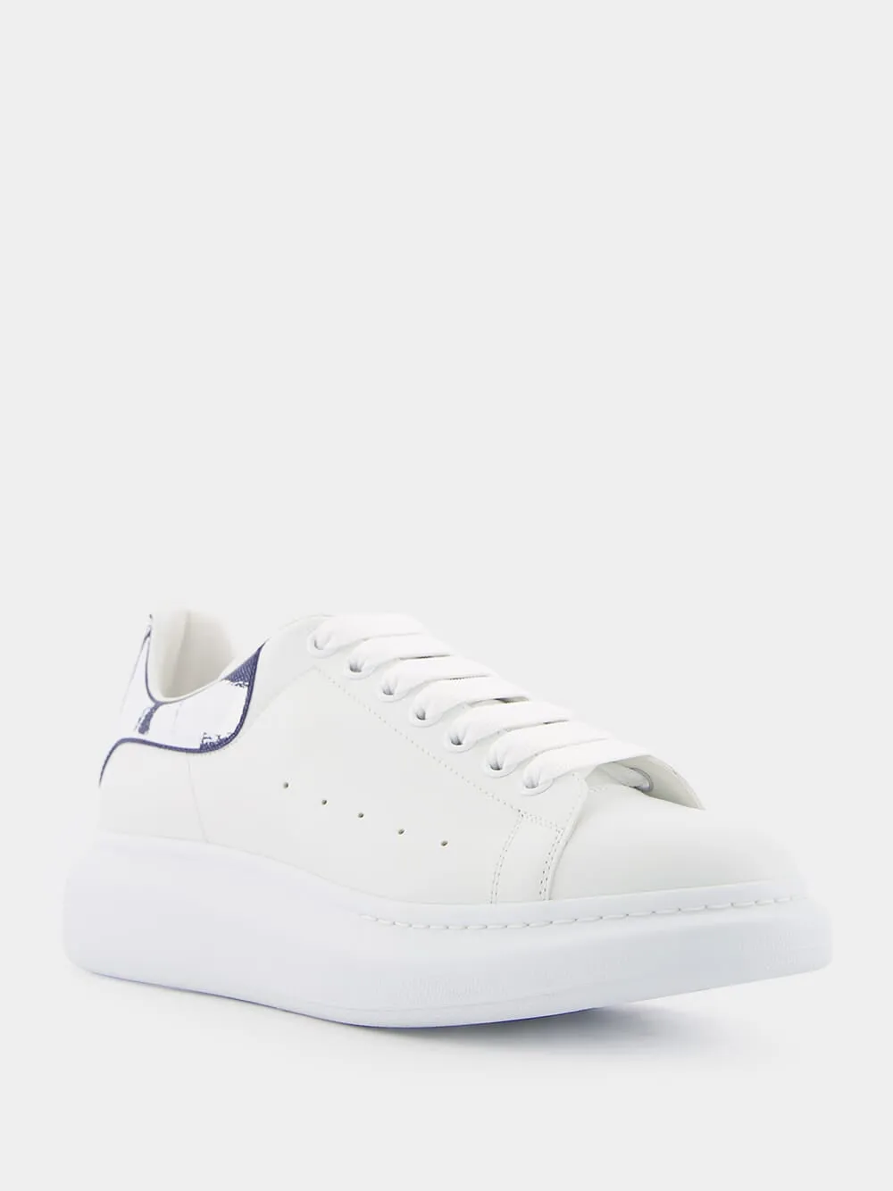 White and Indigo Oversized Sneakers